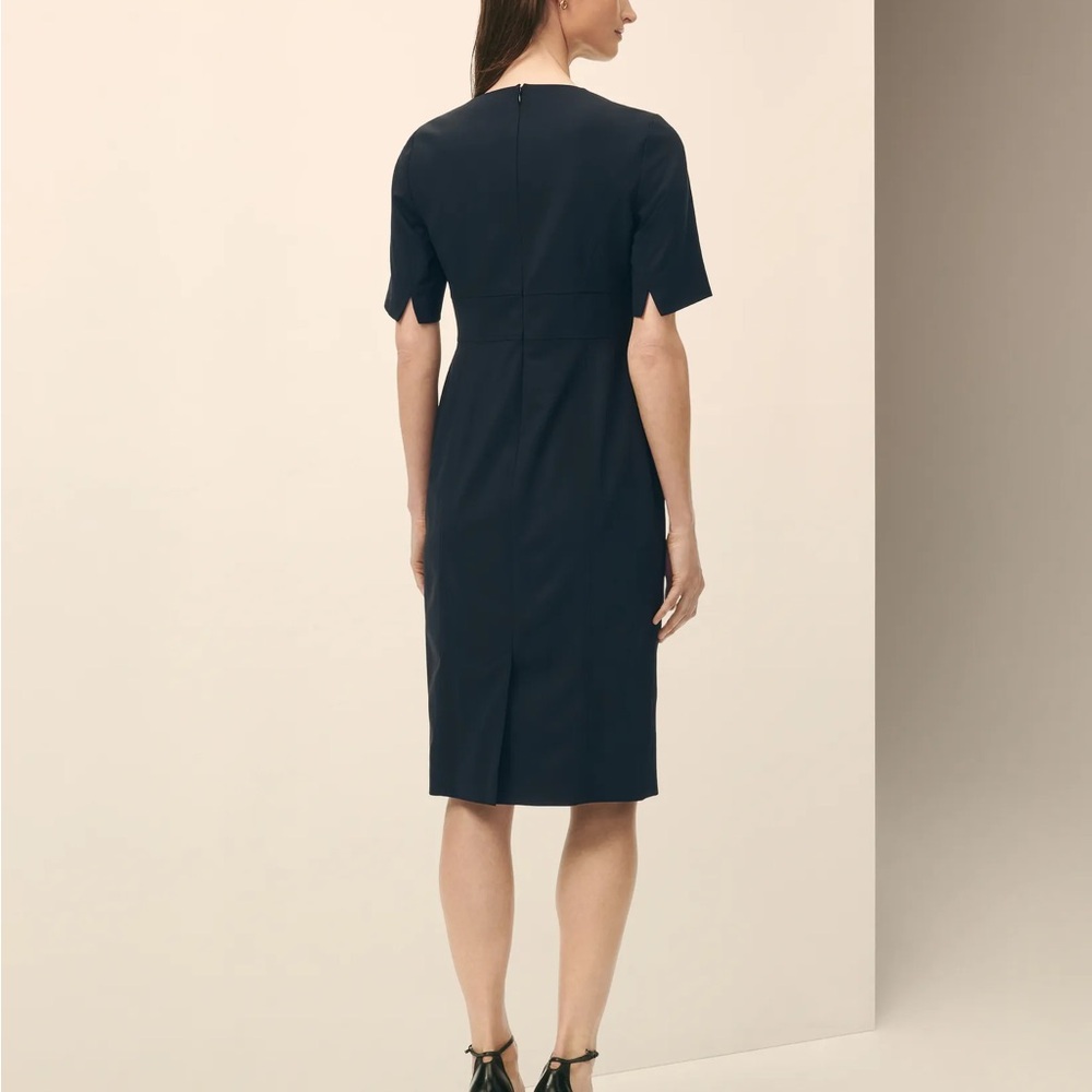 BNWOT navy blue brooks brothers formal sheath midi dress